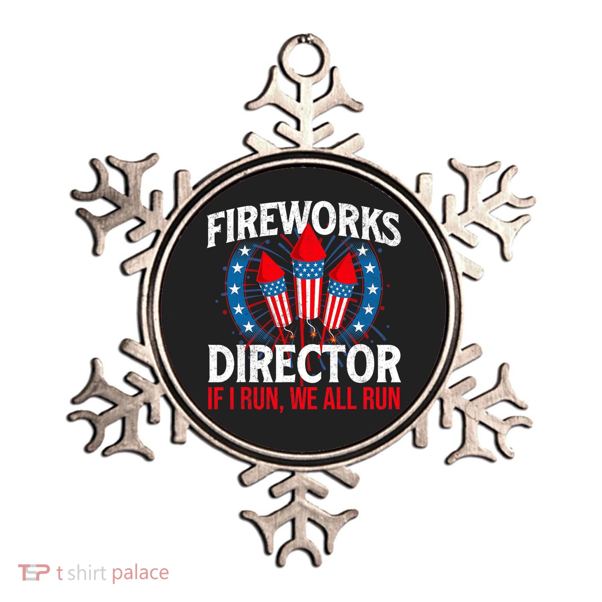Fireworks Director USA American Flag 4th Of July Fourth Ornament