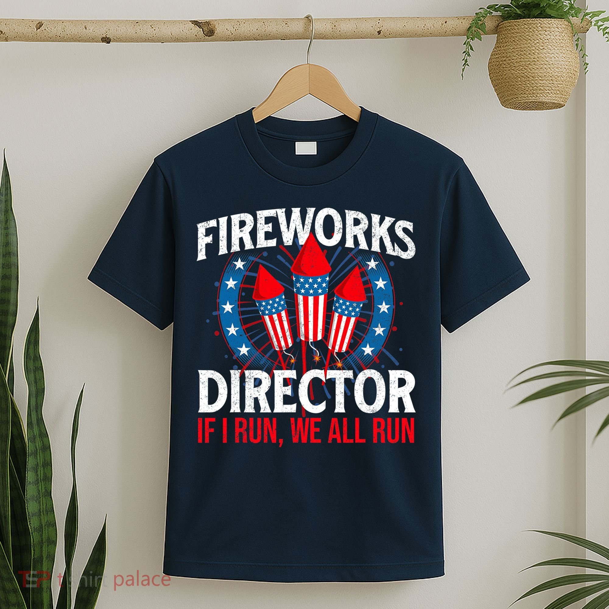 Fireworks Director USA American Flag 4th Of July Fourth T-Shirt