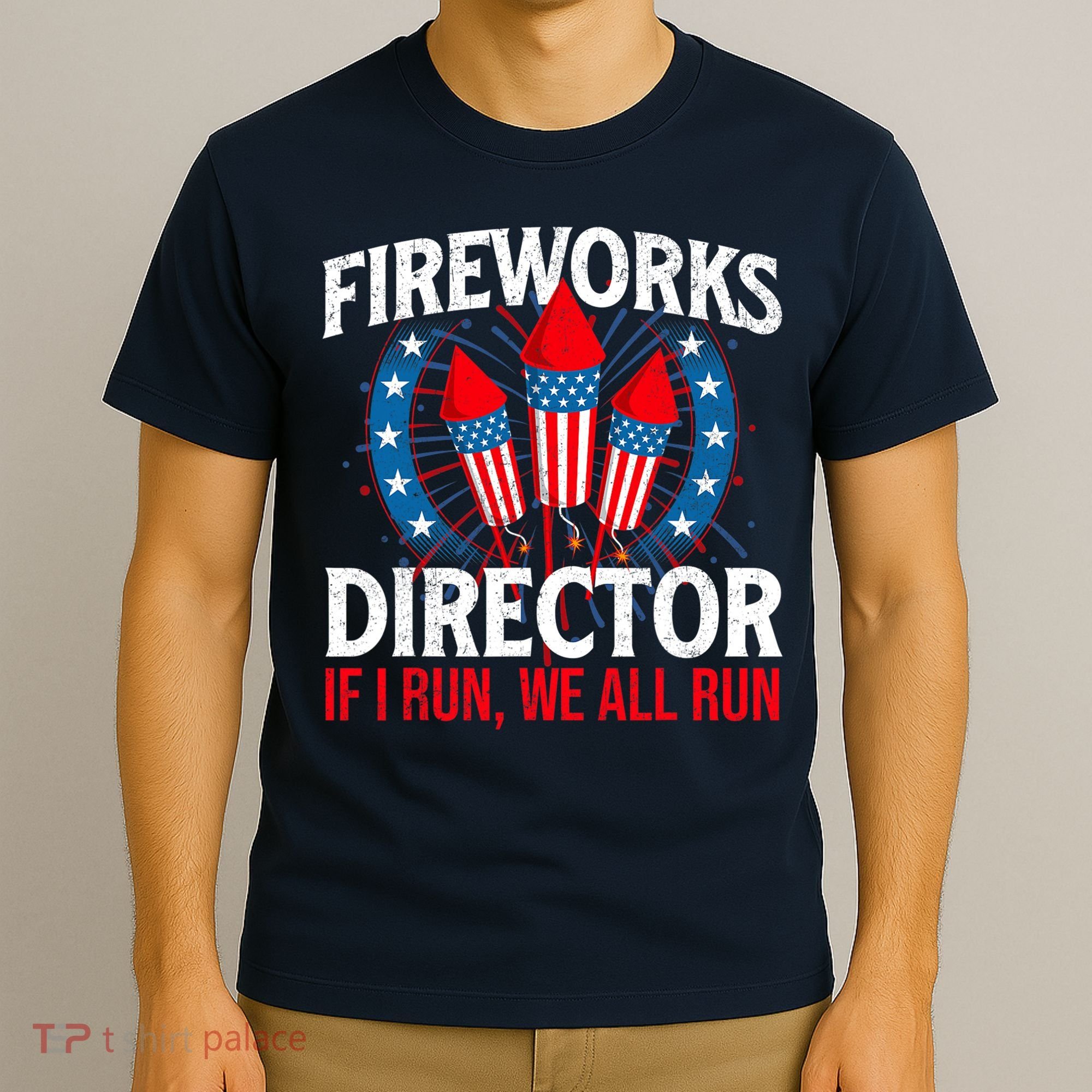 Fireworks Director USA American Flag 4th Of July Fourth T-Shirt