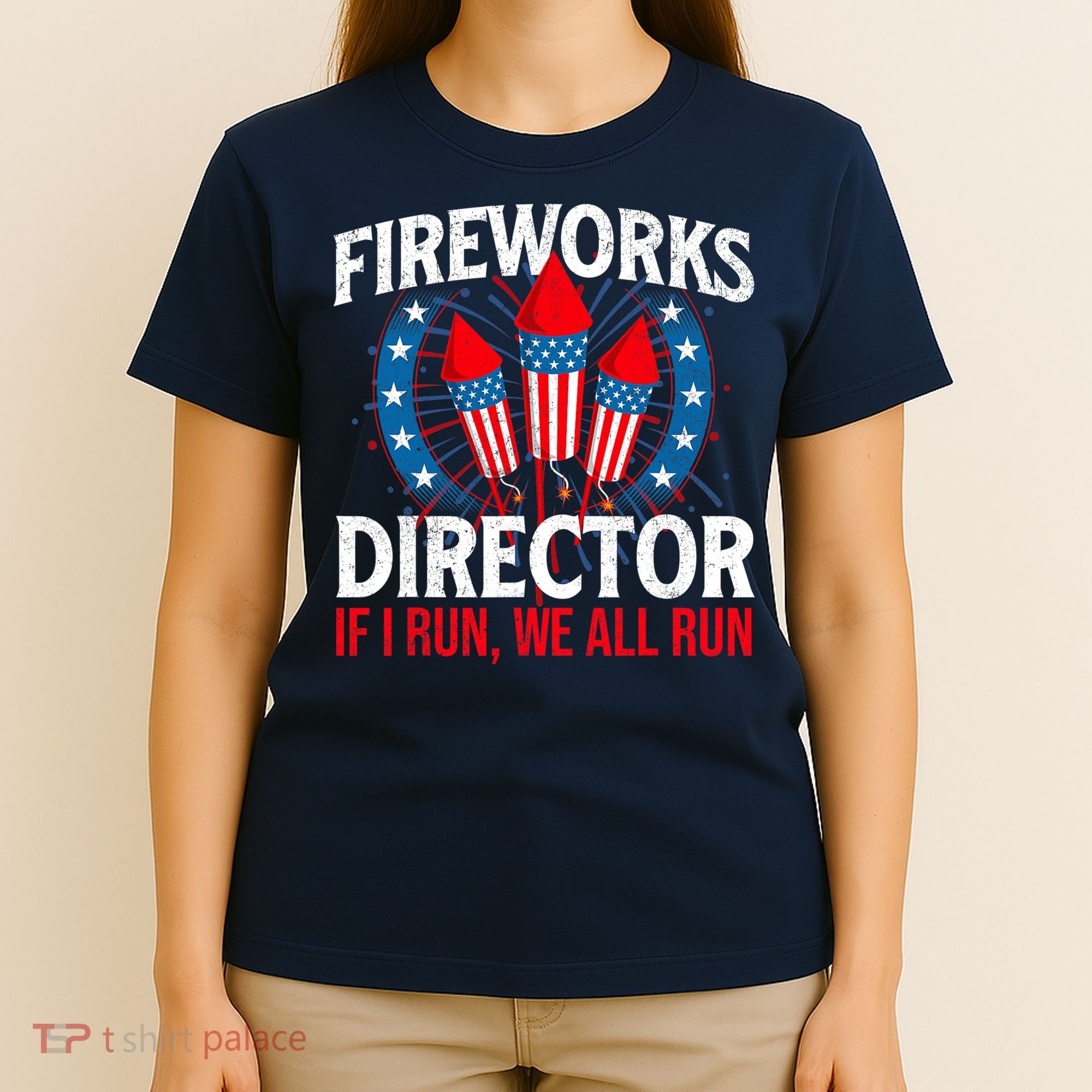 Fireworks Director USA American Flag 4th Of July Fourth T-Shirt