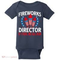 Fireworks Director USA American Flag 4th Of July Fourth Baby Bodysuit thumb 0