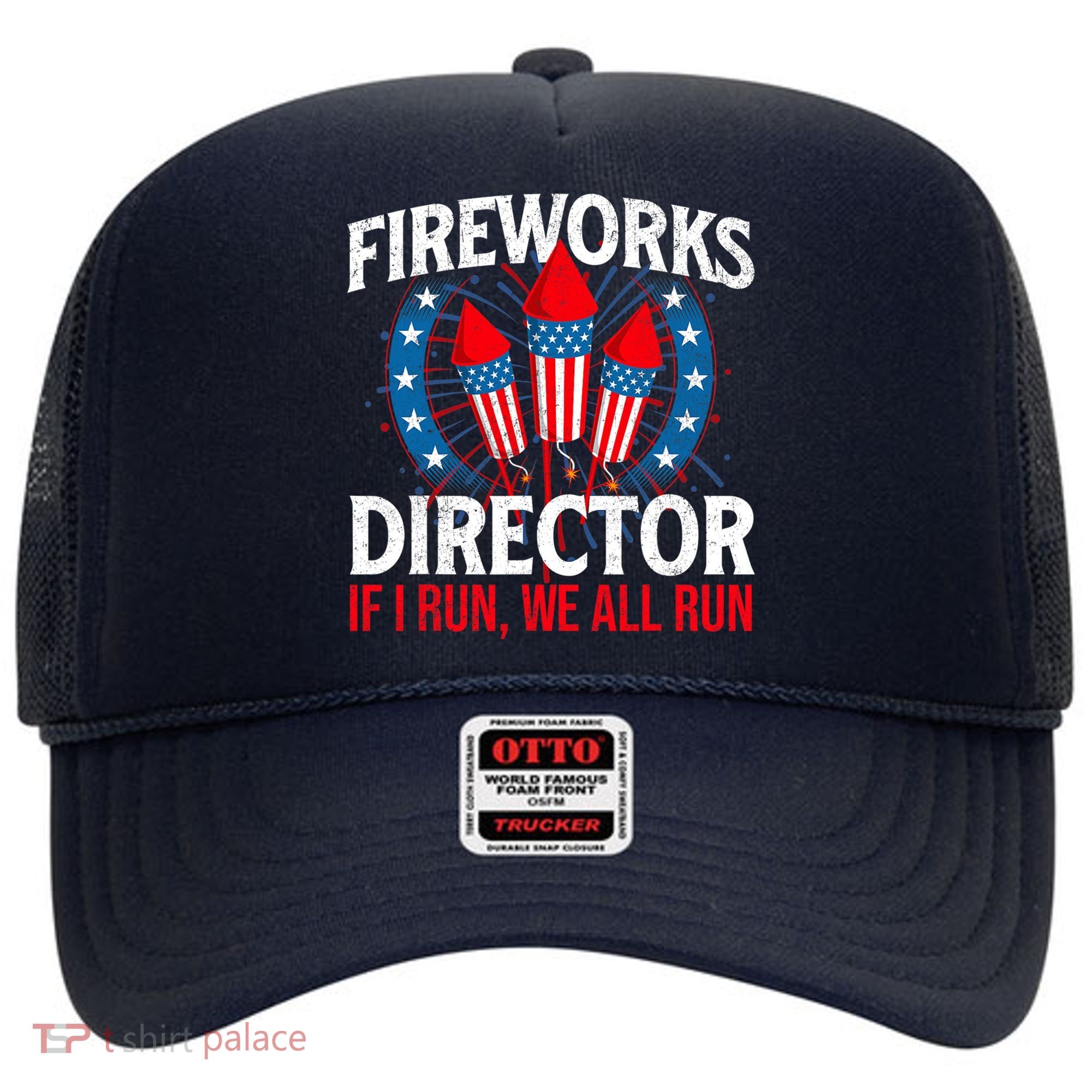 Fireworks Director USA American Flag 4th Of July Fourth Hat