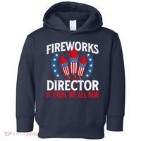 Fireworks Director USA American Flag 4th Of July Fourth Toddler Hoodie thumb 0