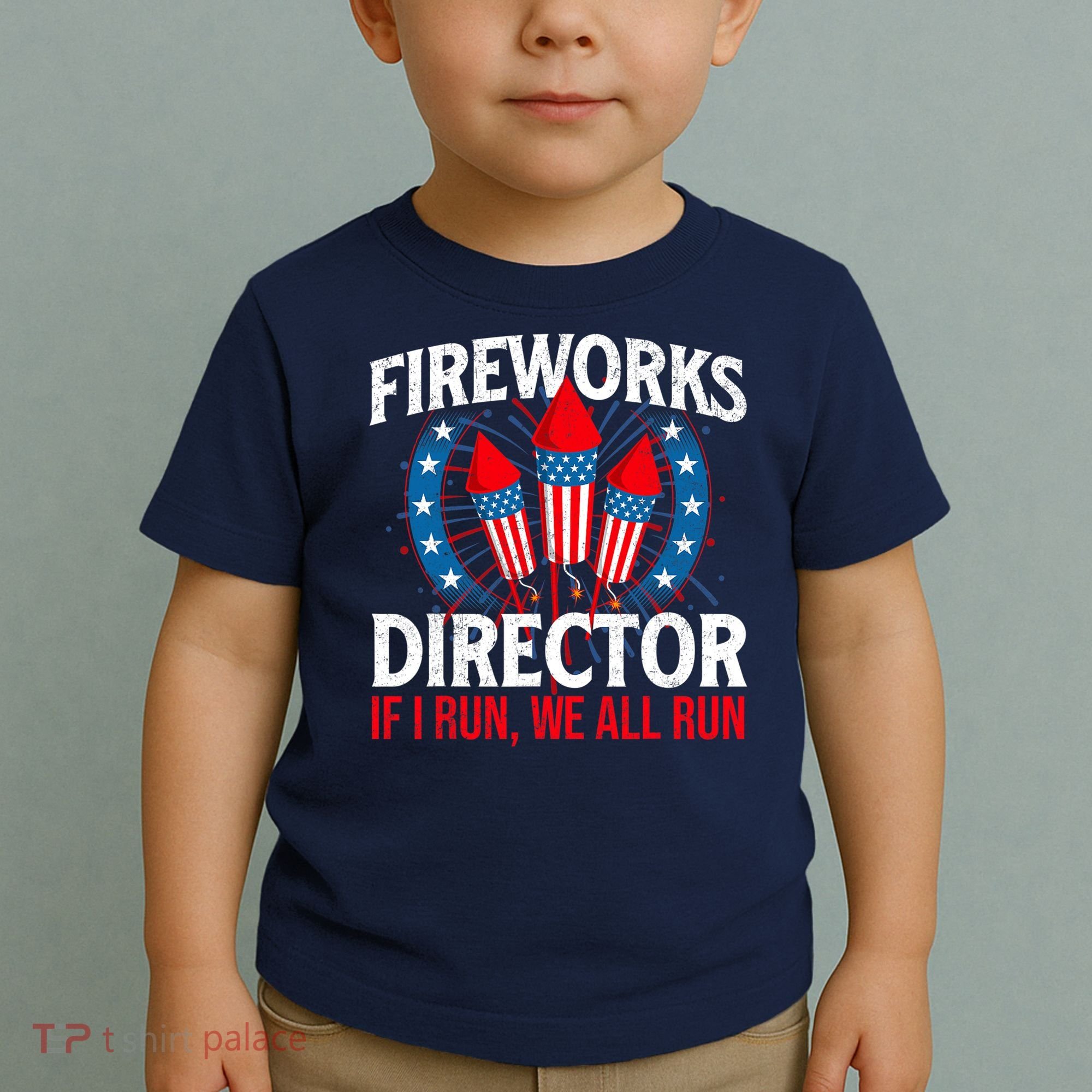 Fireworks Director USA American Flag 4th Of July Fourth Toddler T-Shirt