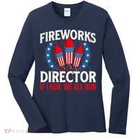 Fireworks Director USA American Flag 4th Of July Fourth Women's Long Sleeve Shirt thumb 0