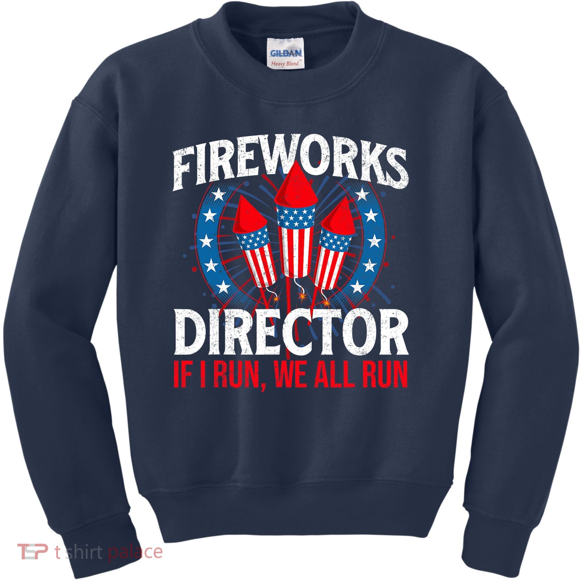 Fireworks Director USA American Flag 4th Of July Fourth Kids Sweatshirt