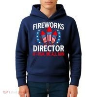 Fireworks Director USA American Flag 4th Of July Fourth Kids Hoodie thumb 4