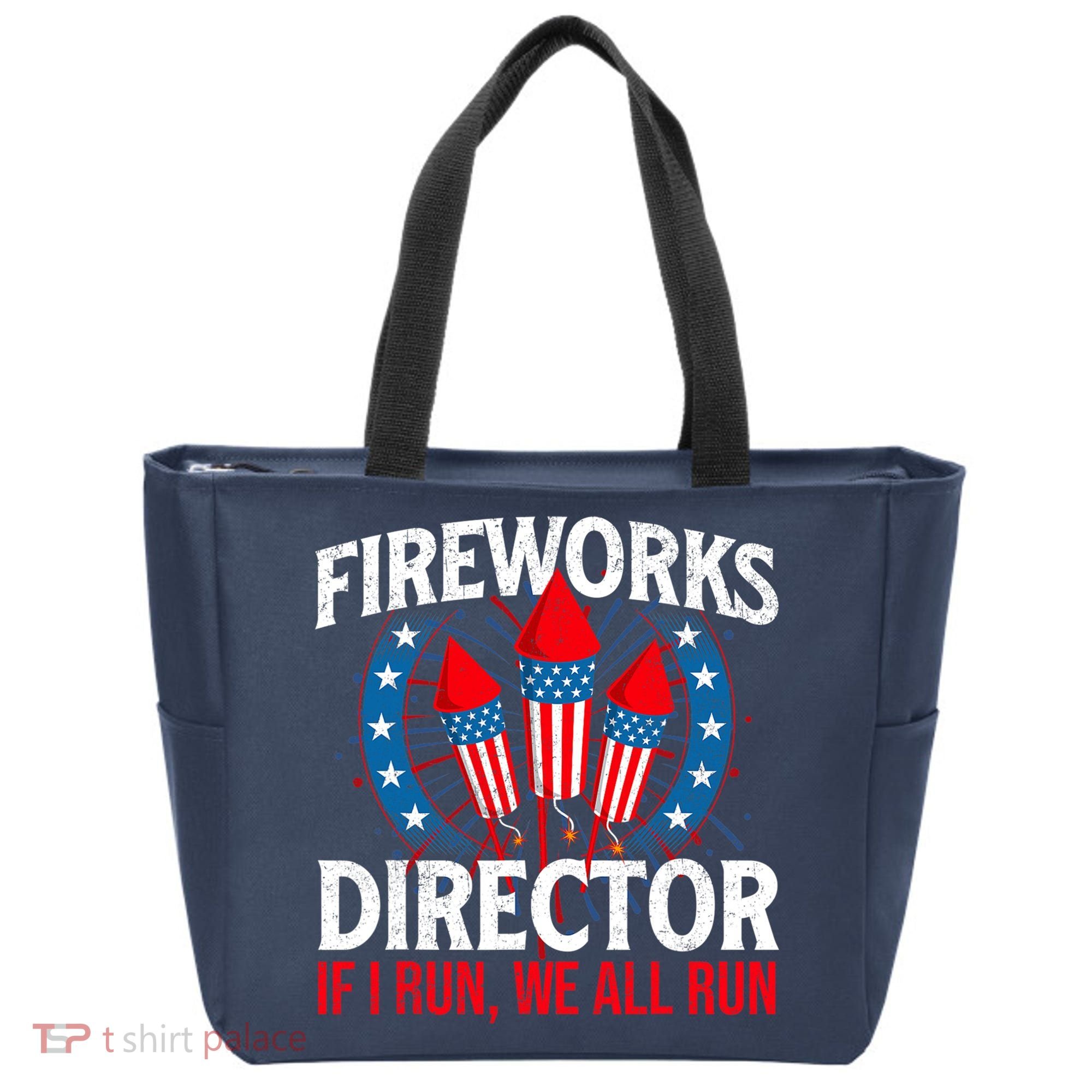Fireworks Director USA American Flag 4th Of July Fourth Tote Bag