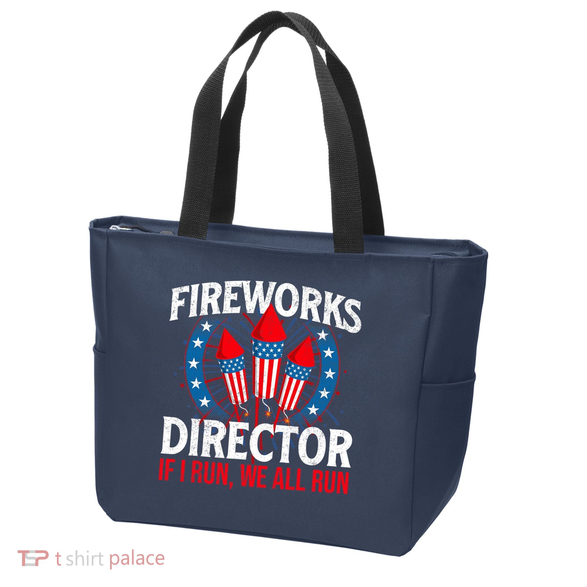 Fireworks Director USA American Flag 4th Of July Fourth Tote Bag