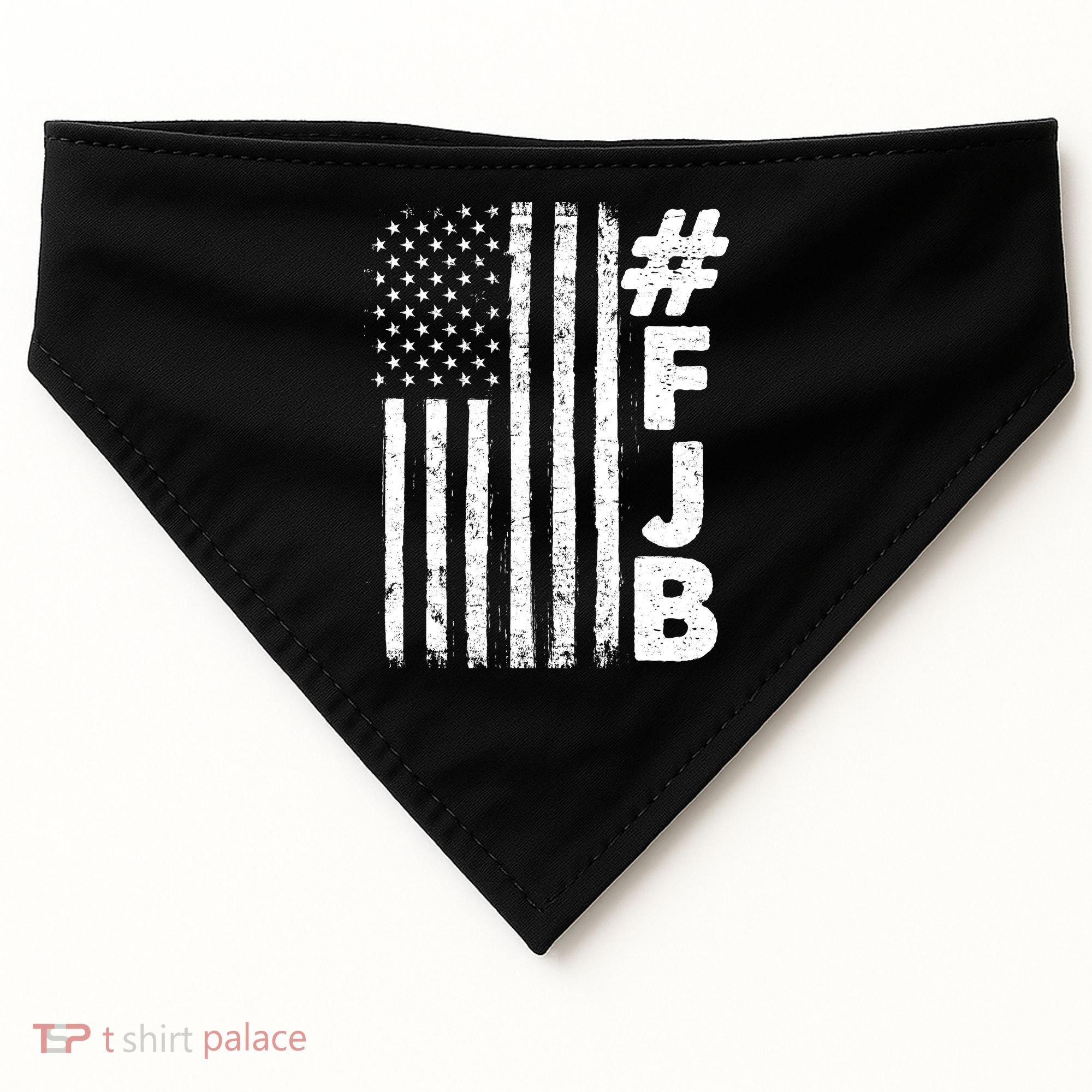 #FJB Distressed USA American Flag USA-Made Doggie Bandana