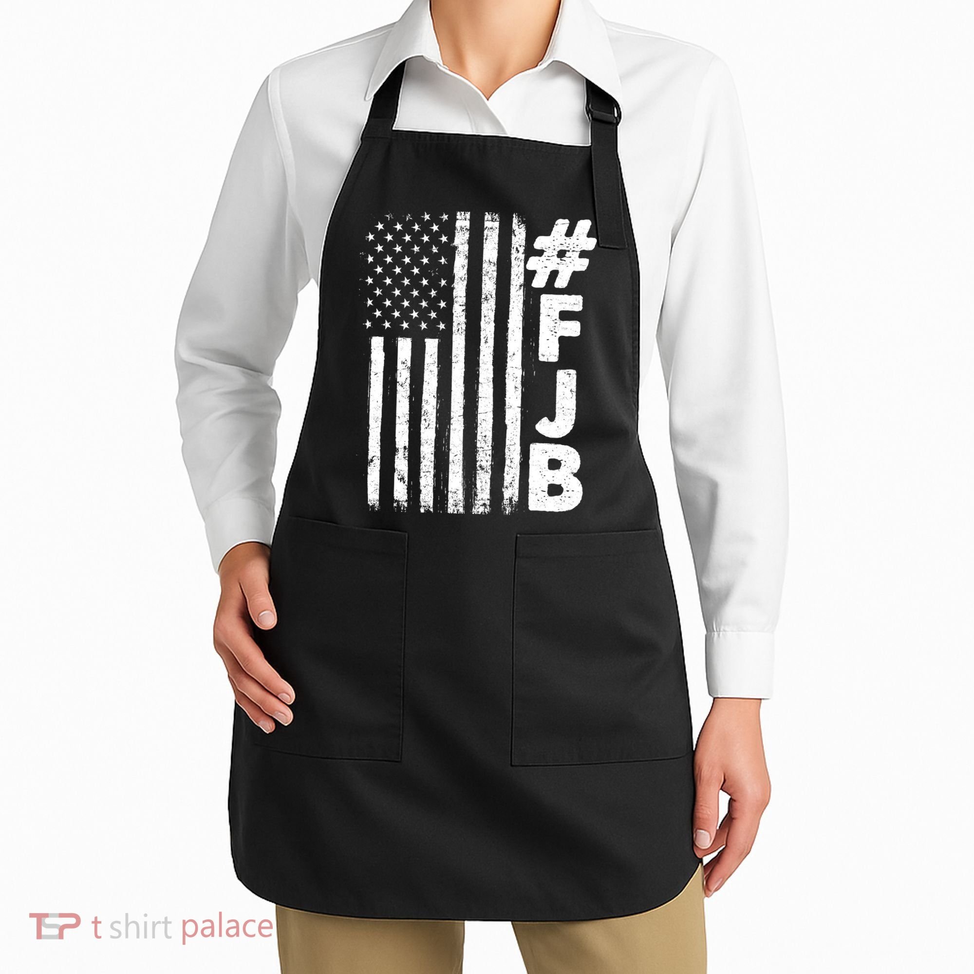 #FJB Distressed USA American Flag Apron