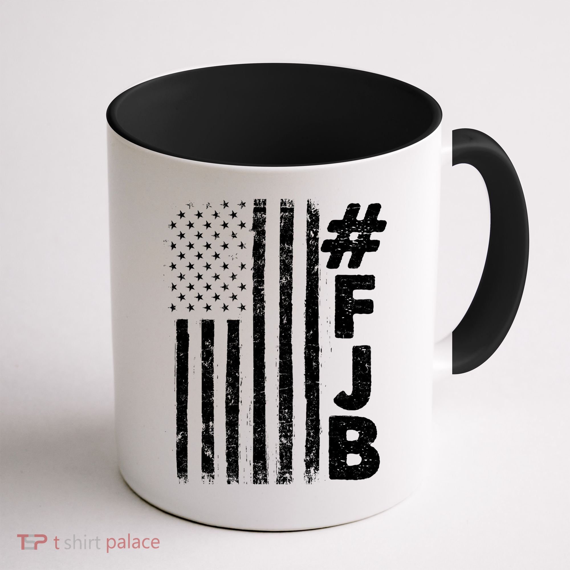 #FJB Distressed USA American Flag Coffee Mug