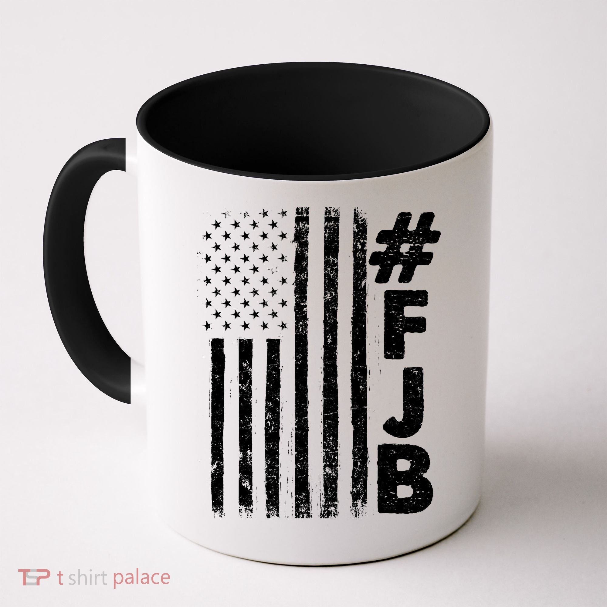 #FJB Distressed USA American Flag Coffee Mug
