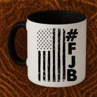 #FJB Distressed USA American Flag Coffee Mug thumb 2