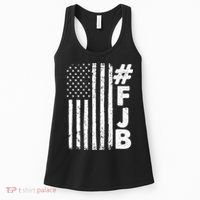 #FJB Distressed USA American Flag Women's Tank Top thumb 0