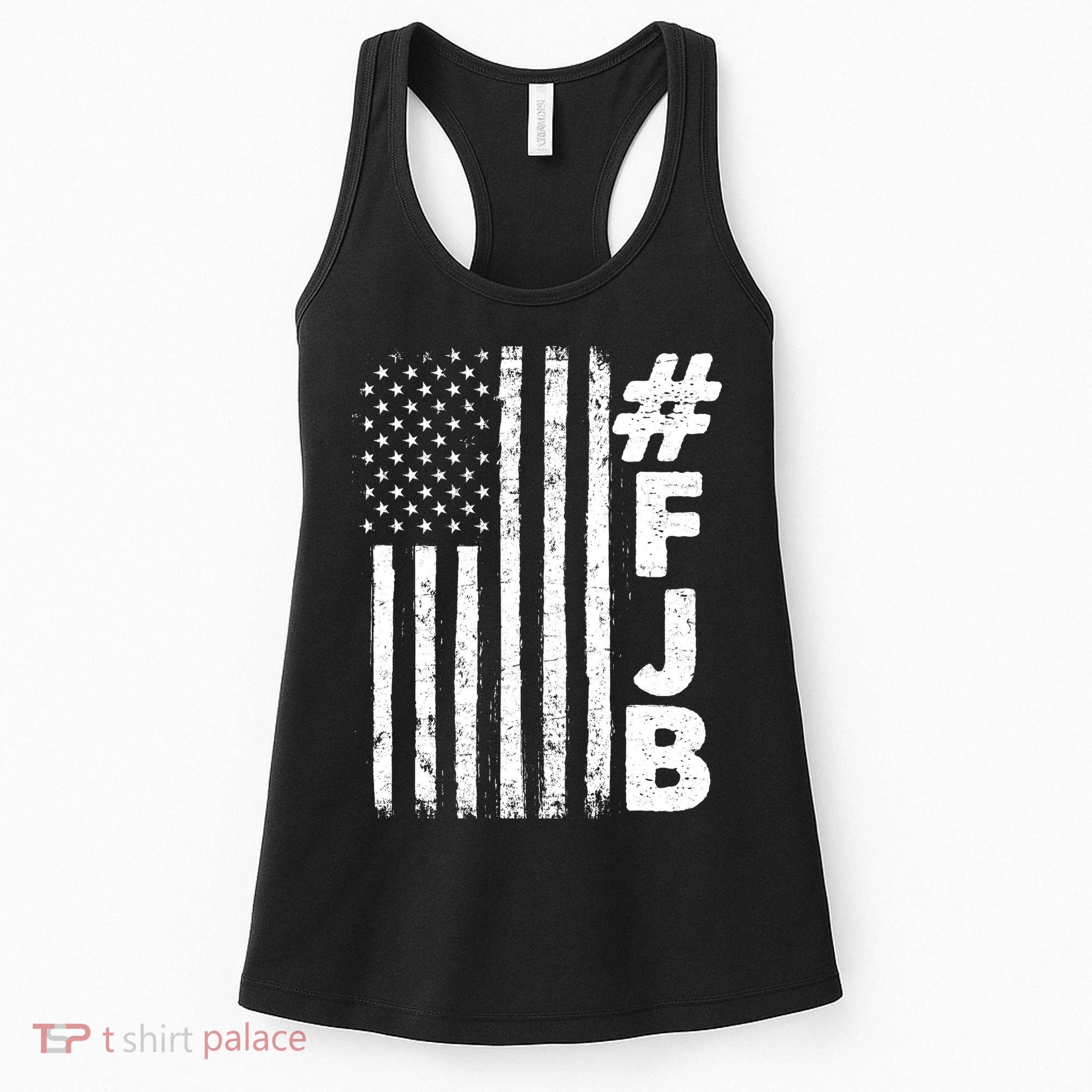 #FJB Distressed USA American Flag Women's Tank Top