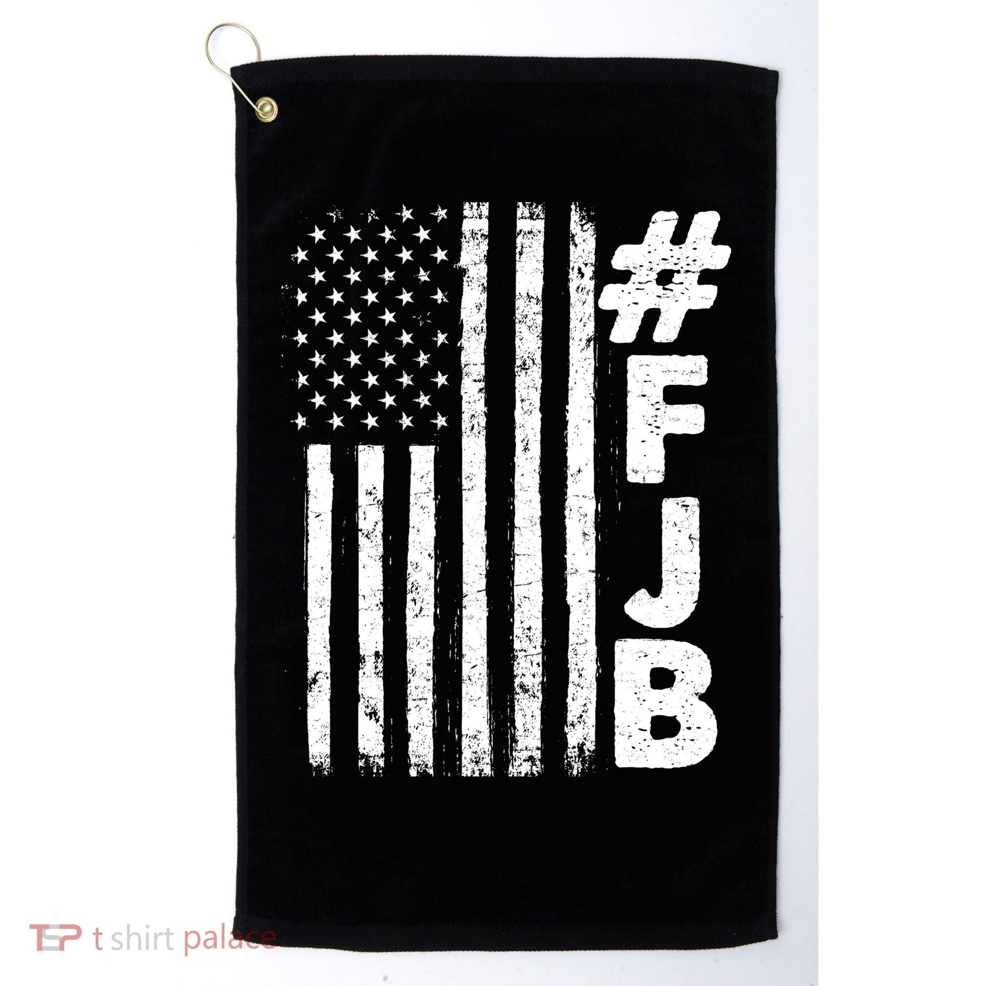 #FJB Distressed USA American Flag Golf Towel