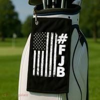 #FJB Distressed USA American Flag Golf Towel thumb 2