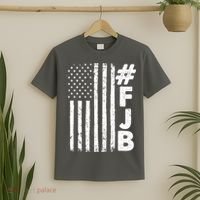 #FJB Distressed USA American Flag T-Shirt thumb 2