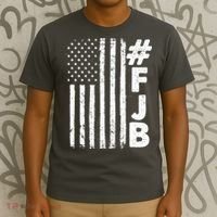 #FJB Distressed USA American Flag T-Shirt thumb 3