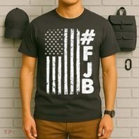 #FJB Distressed USA American Flag T-Shirt thumb 6