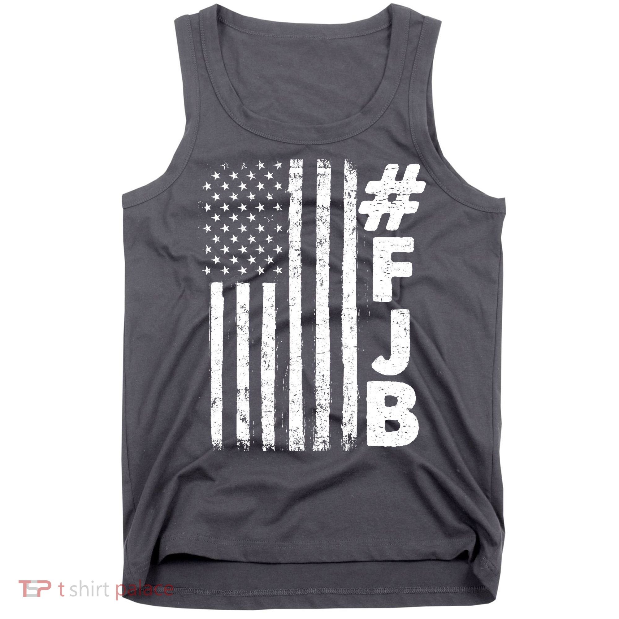 #FJB Distressed USA American Flag Tank Top