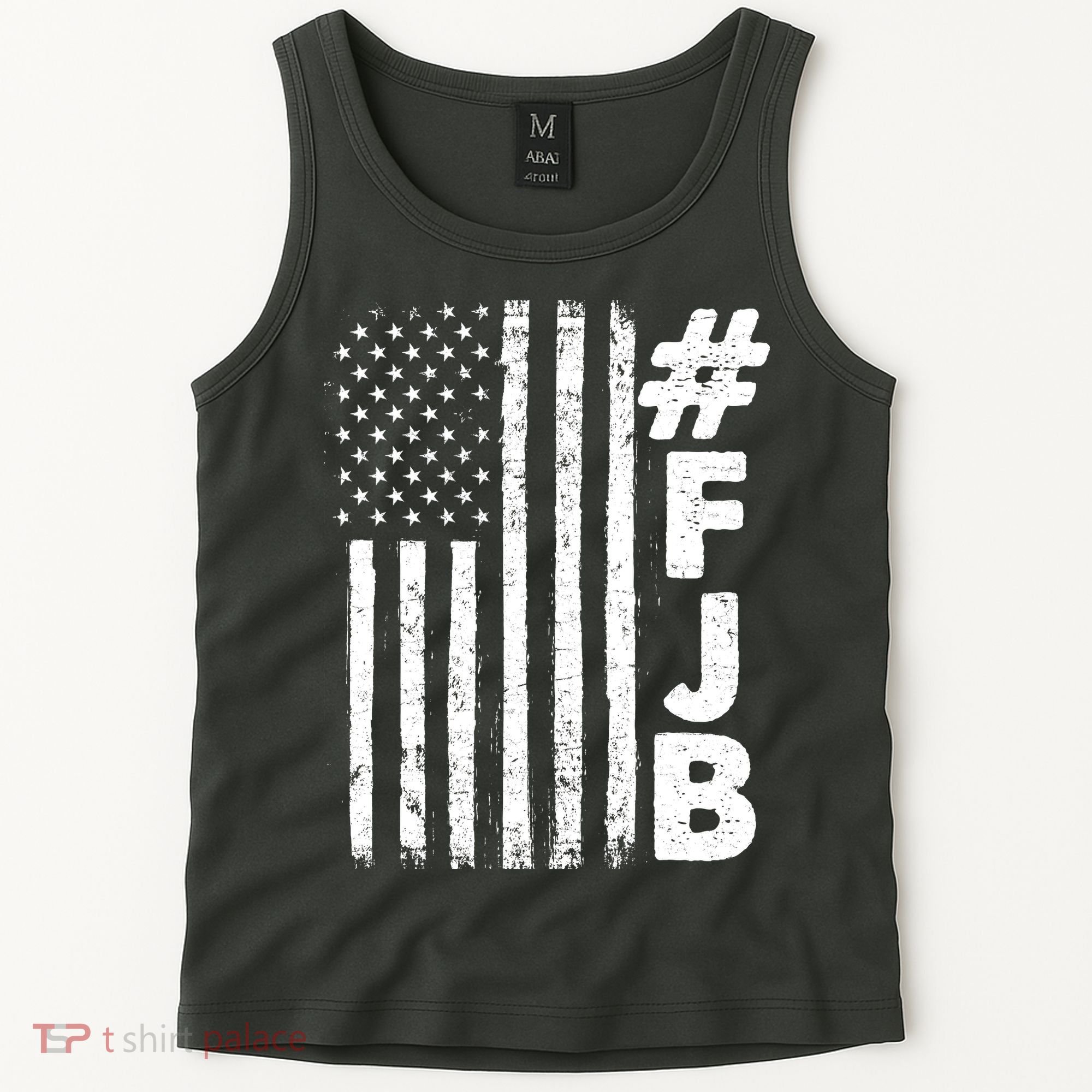 #FJB Distressed USA American Flag Tank Top