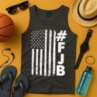 #FJB Distressed USA American Flag Tank Top thumb 4