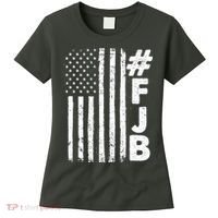 #FJB Distressed USA American Flag Women's T-Shirt thumb 0