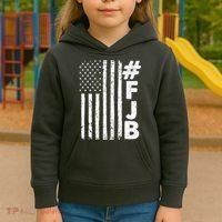 #FJB Distressed USA American Flag Kids Hoodie thumb 3