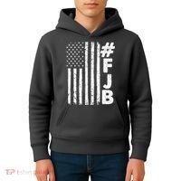 #FJB Distressed USA American Flag Kids Hoodie thumb 4