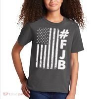 #FJB Distressed USA American Flag Kids T-Shirt thumb 2