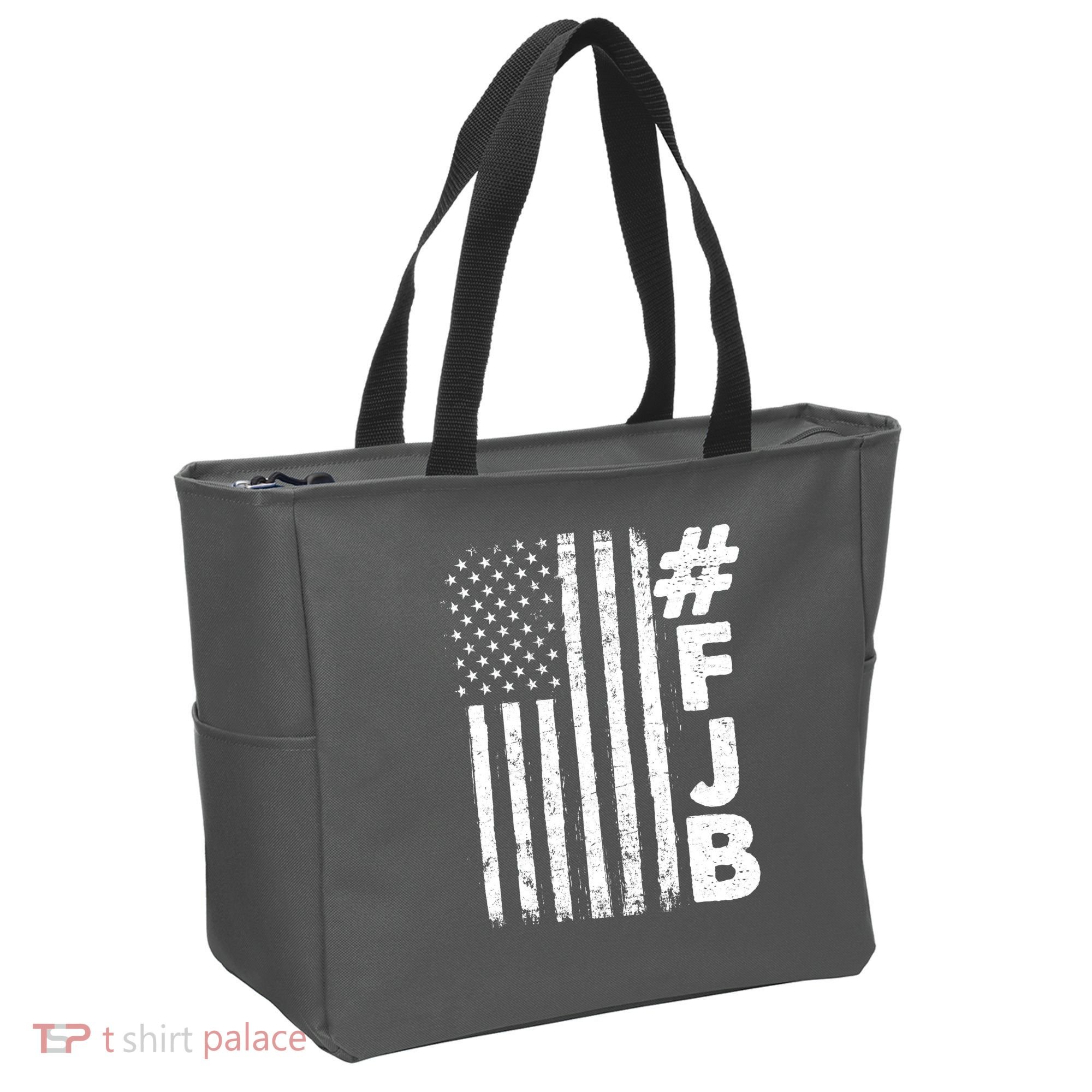 #FJB Distressed USA American Flag Tote Bag