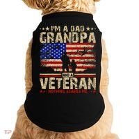 Father's Day  Veterans Day I'm A Dad Grandpa and A Veteran  Doggie Tank thumb 0