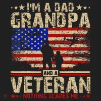 Father's Day  Veterans Day I'm A Dad Grandpa and A Veteran  Beanie thumb 2