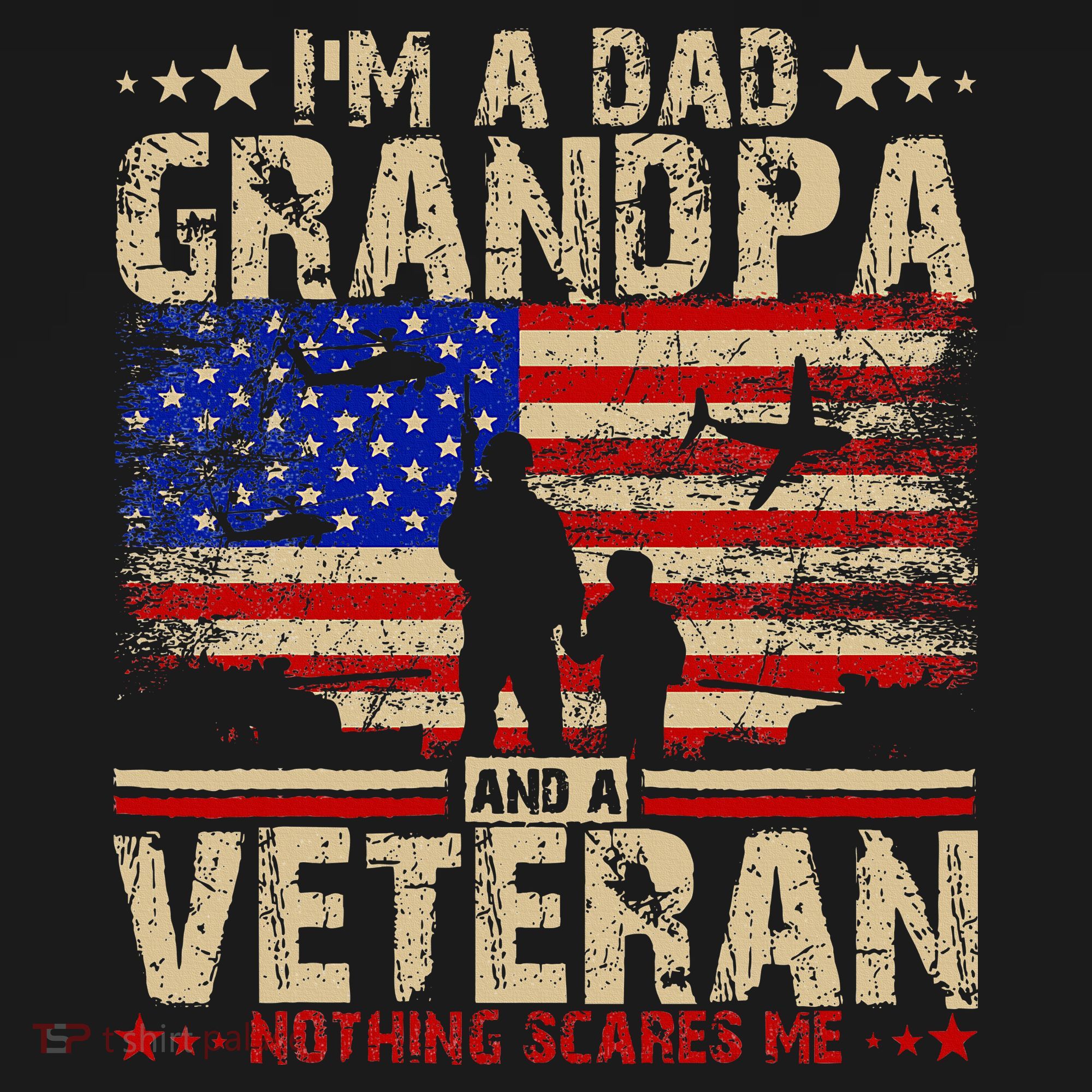 Father's Day  Veterans Day I'm A Dad Grandpa and A Veteran  Women's Hoodie