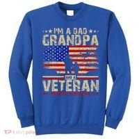 Father's Day  Veterans Day I'm A Dad Grandpa and A Veteran  Sweatshirt thumb 0