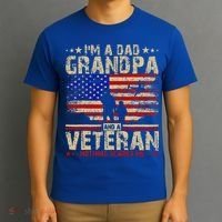 Father's Day  Veterans Day I'm A Dad Grandpa and A Veteran  T-Shirt thumb 3