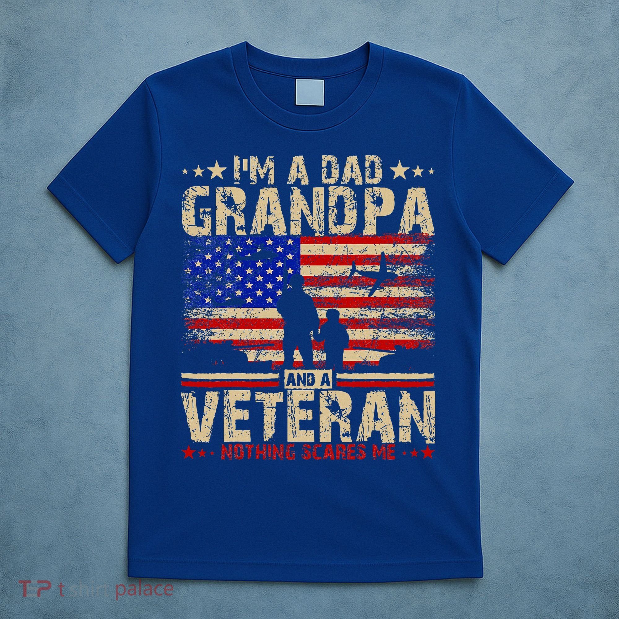 Father's Day  Veterans Day I'm A Dad Grandpa and A Veteran  T-Shirt