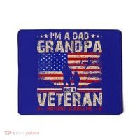Father's Day  Veterans Day I'm A Dad Grandpa and A Veteran  Mousepad thumb 0
