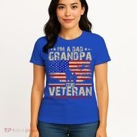 Father's Day  Veterans Day I'm A Dad Grandpa and A Veteran  Women's T-Shirt thumb 4
