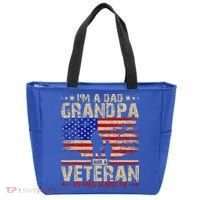 Father's Day  Veterans Day I'm A Dad Grandpa and A Veteran  Tote Bag thumb 0