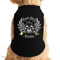 Flight Deck Veteran Skull Naval Aviation Doggie Tank thumb 0