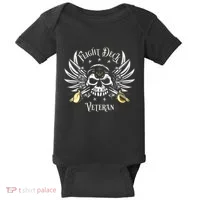 Flight Deck Veteran Skull Naval Aviation Baby Bodysuit thumb 0