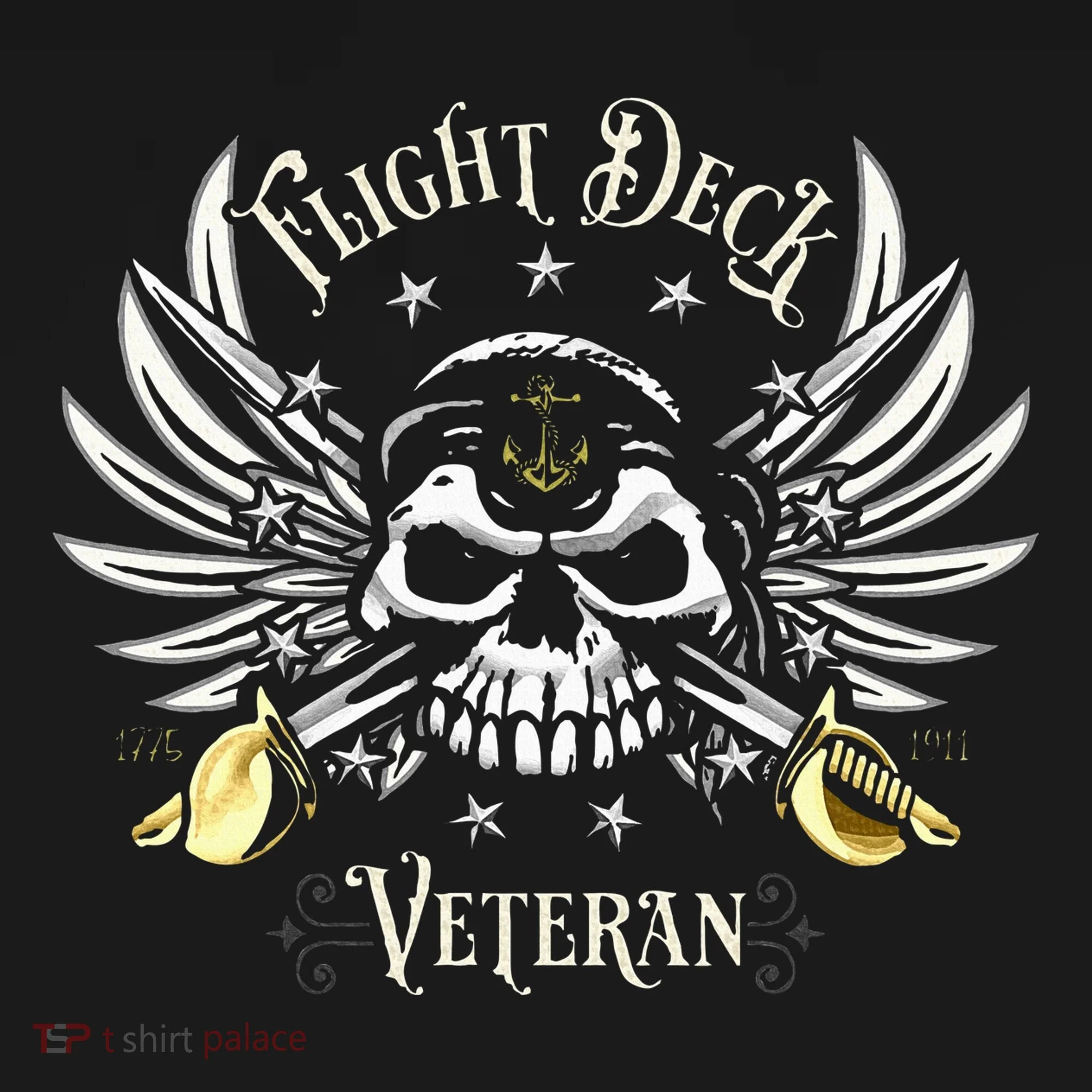 Flight Deck Veteran Skull Naval Aviation Baby Bodysuit