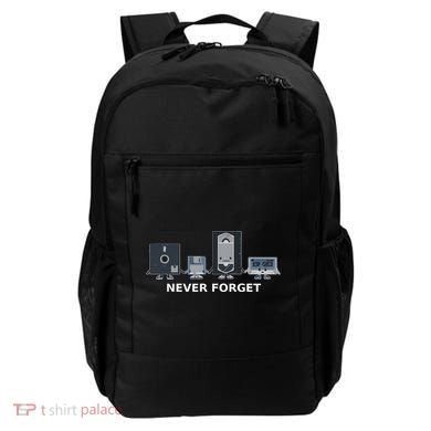 Floppy Disk Vhs Cassette Never Forget Geek History Backpack