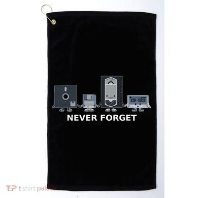 Floppy Disk Vhs Cassette Never Forget Geek History Golf Towel