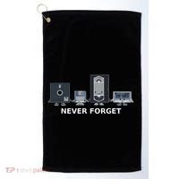 Floppy Disk Vhs Cassette Never Forget Geek History Golf Towel thumb 0