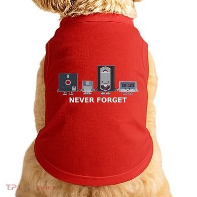 Floppy Disk Vhs Cassette Never Forget Geek History Doggie Tank