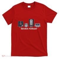 Floppy Disk Vhs Cassette Never Forget Geek History T-Shirt thumb 0
